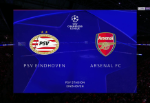 UCL 24-25 || PSV v Arsenal || Round of 16 (1st Leg) || 4K